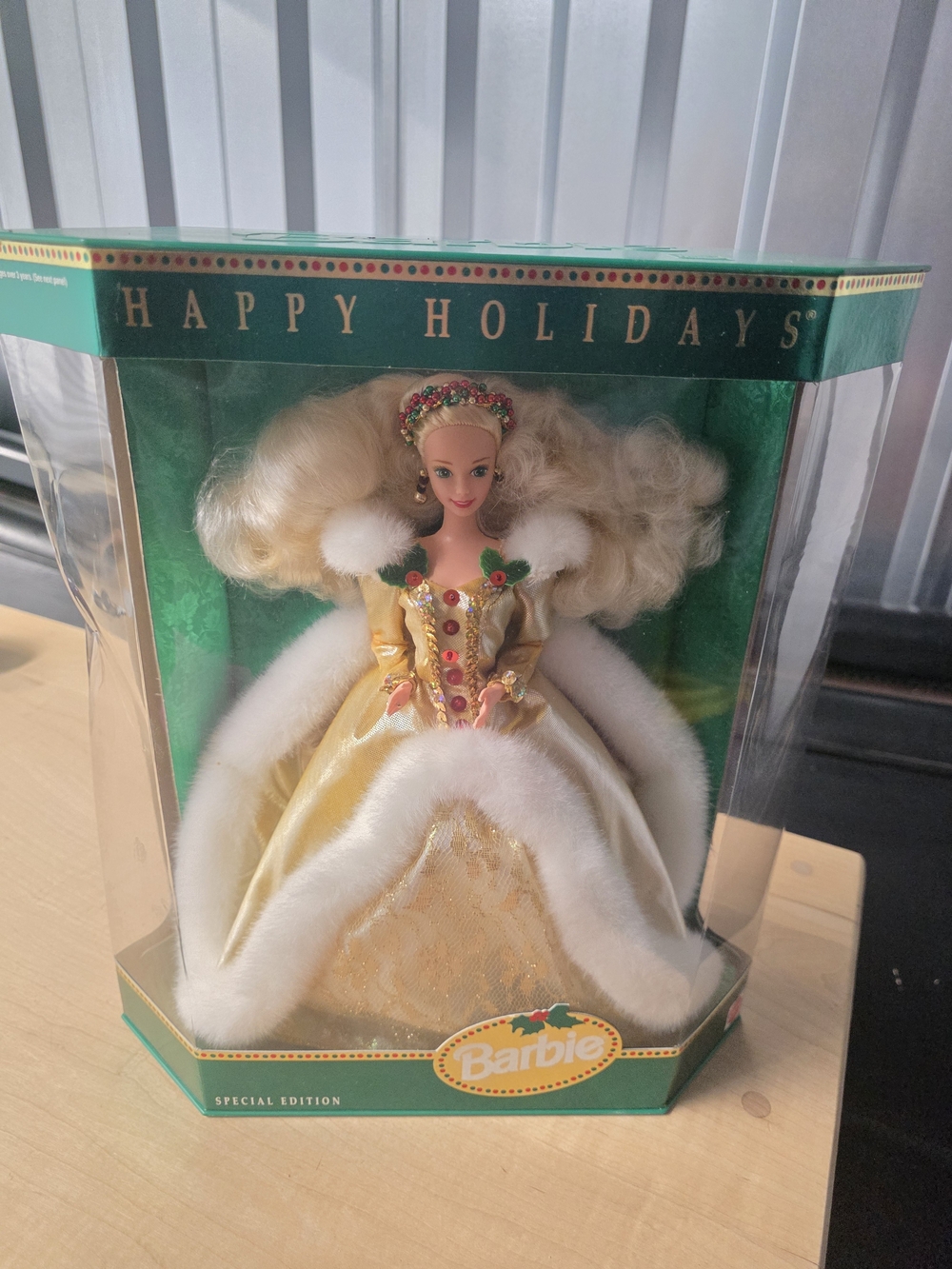 1994 Happy Holidays Barbie Doll Special Edition NRFB- Rare Box Misprint Error